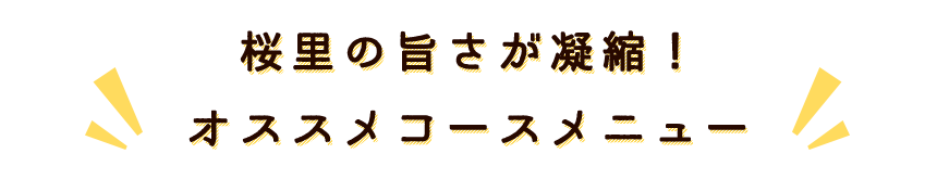 オススメコースメニュー